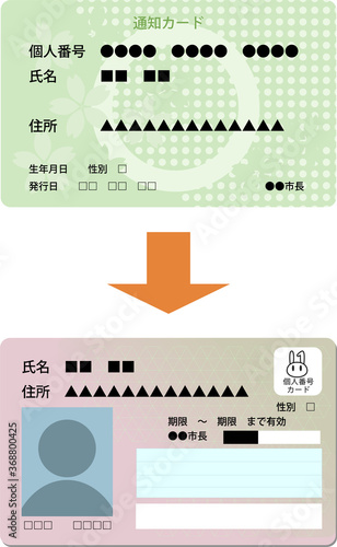 マイナンバーカードと通知カード