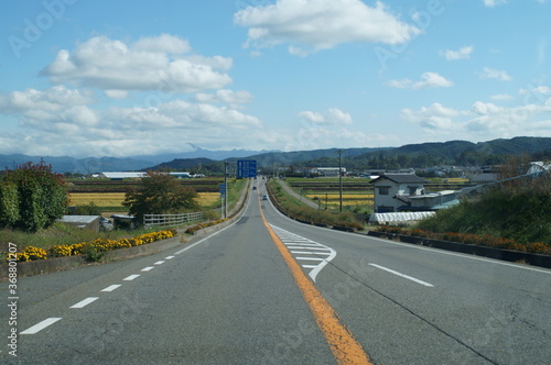 Blur image of highway in Japanese city