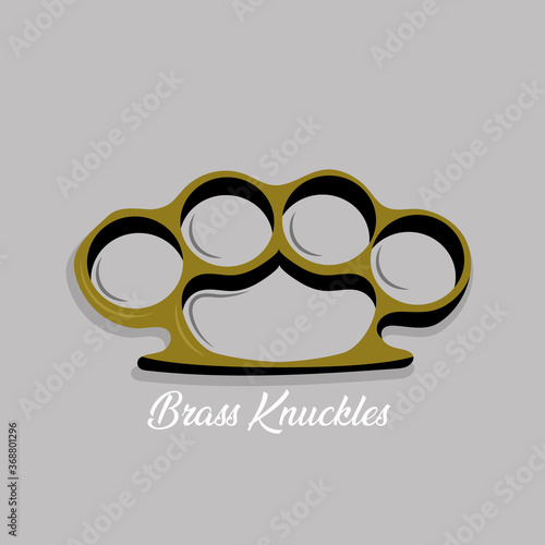 Vector illustration of Brass knuckles