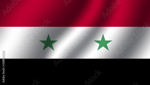 syria national wavy flag vector illustration