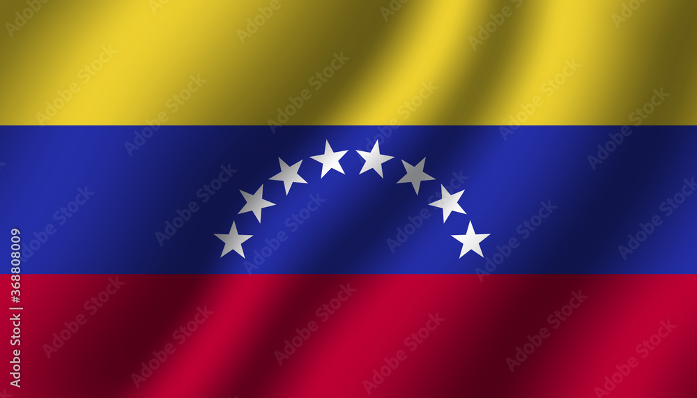 venezuela national wavy flag vector illustration venezuela national wavy flag vector illustration