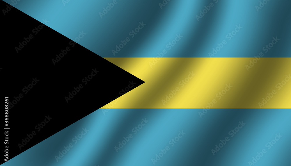 bahamas national wavy flag vector illustration bahamas national wavy flag vector illustration