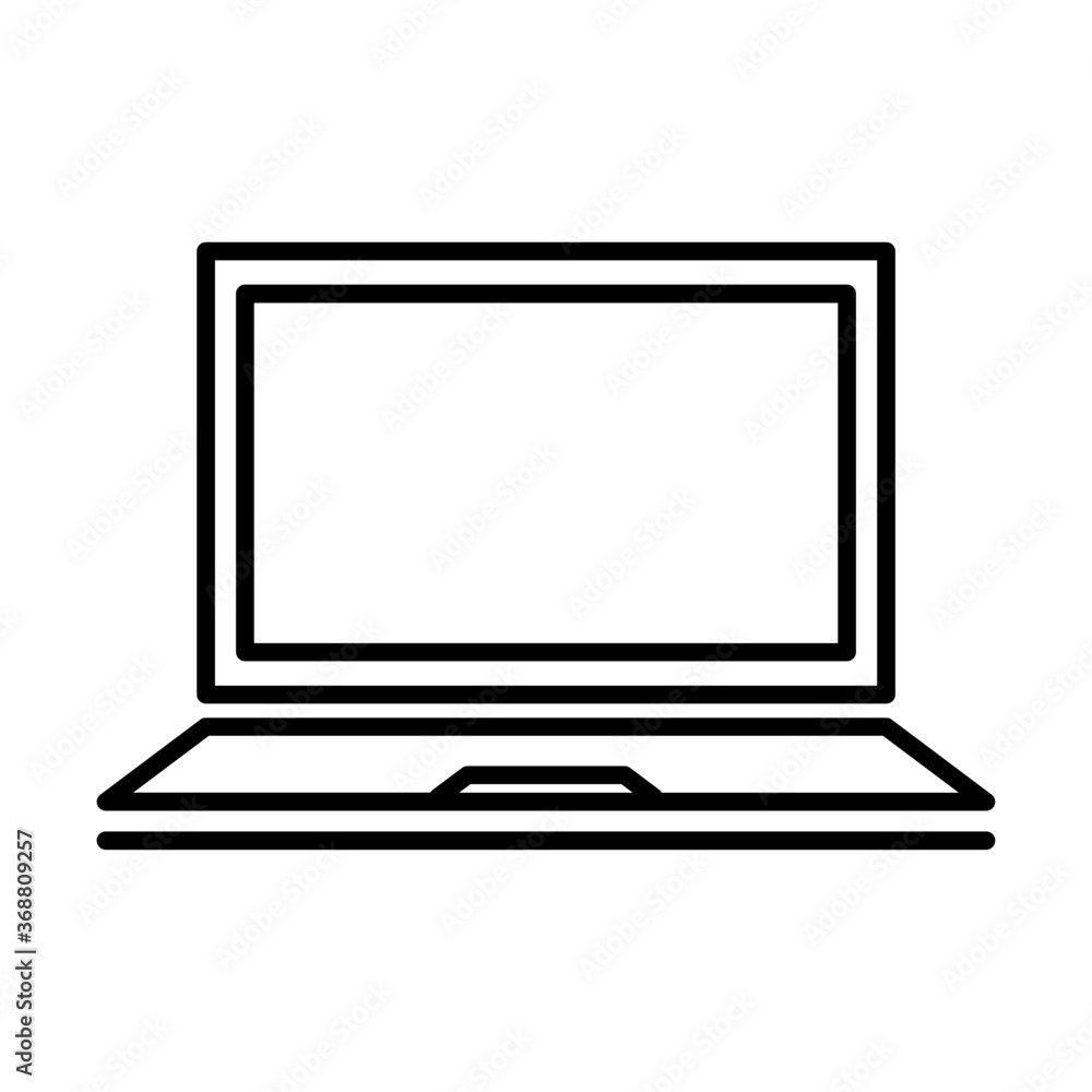 Slim laptop icon