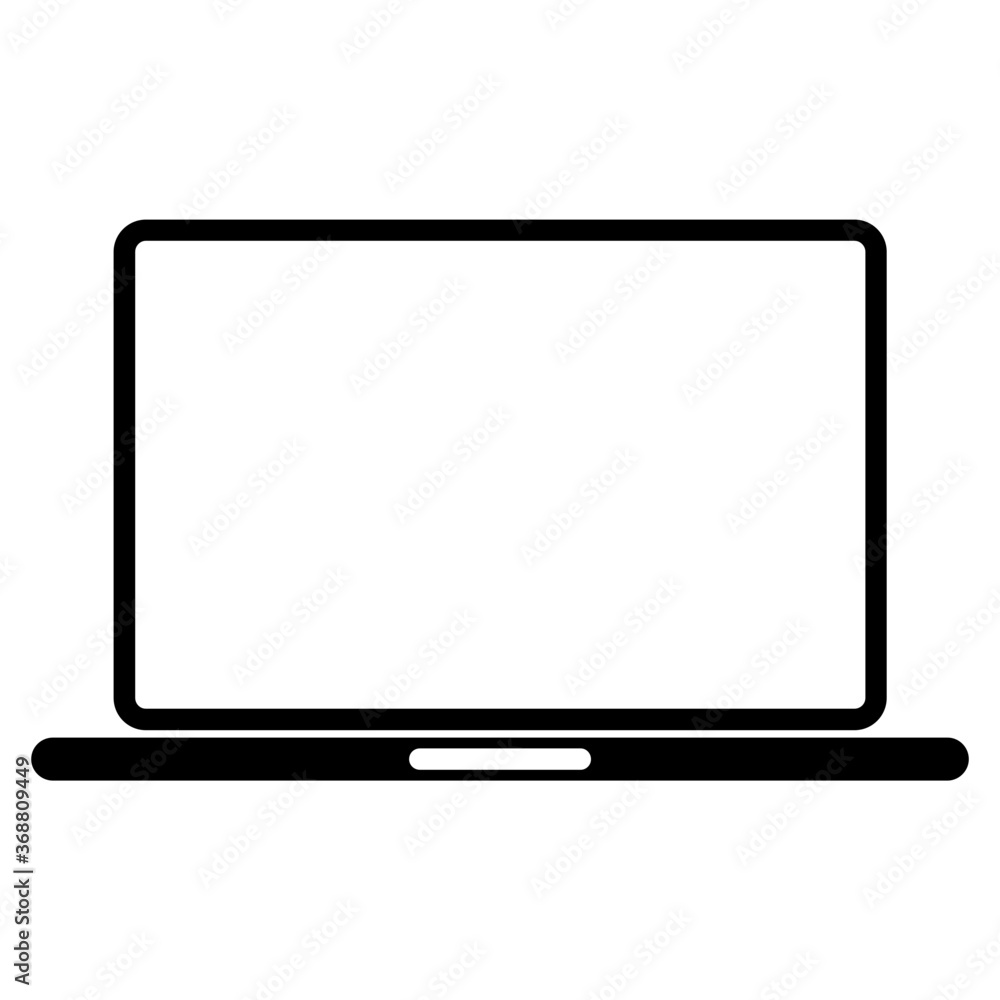 Slim laptop icon