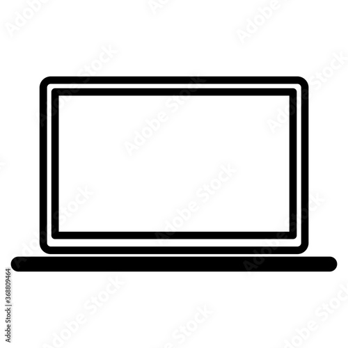 Slim laptop icon