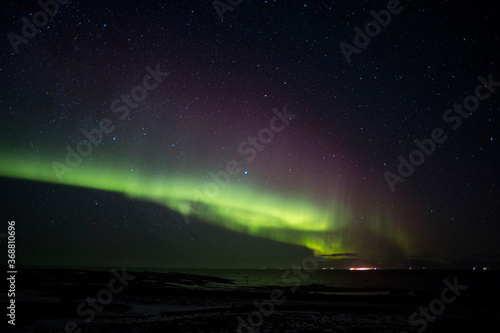 nightscape  night full of stars  autora borealis  nightsky of iceland