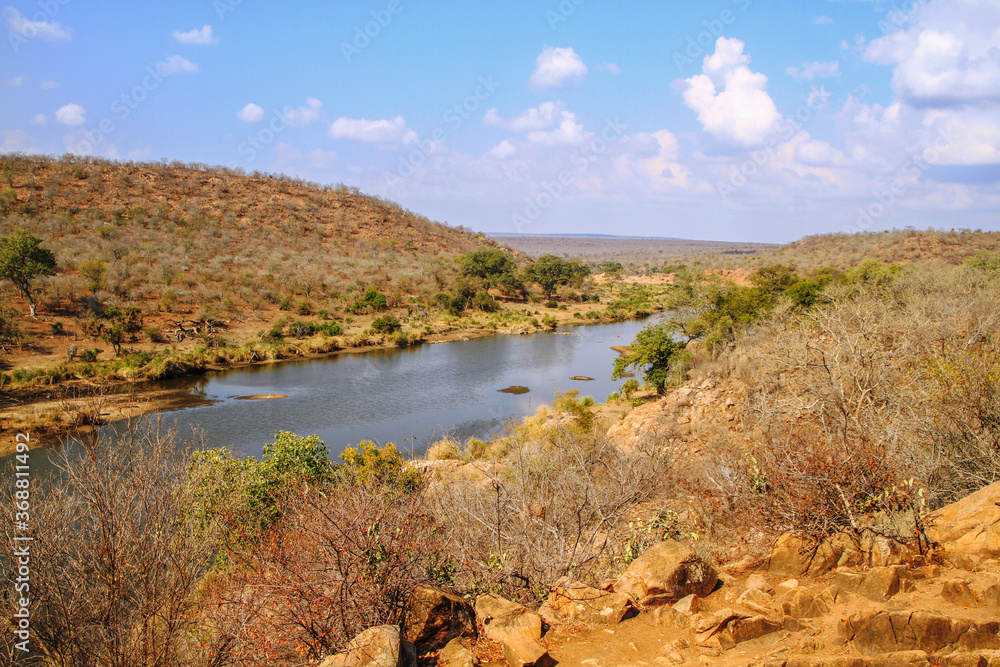 Landscape with river at Kruger National Park, South Africa