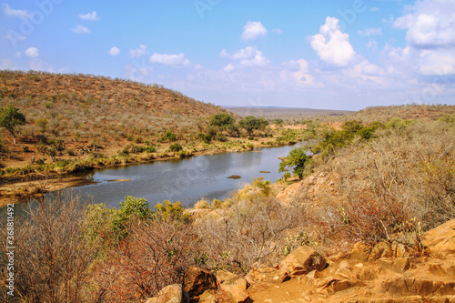 Landscape with river at Kruger National Park, South Africa