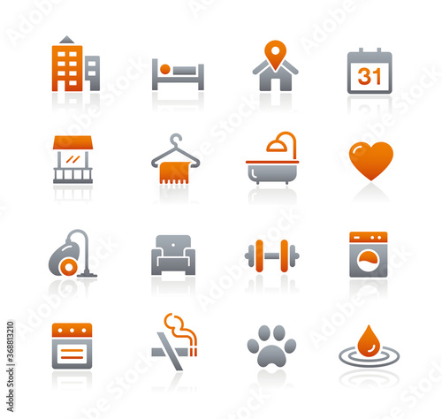 Hotel and Rentals Icons 2 of 2 // Graphite Series