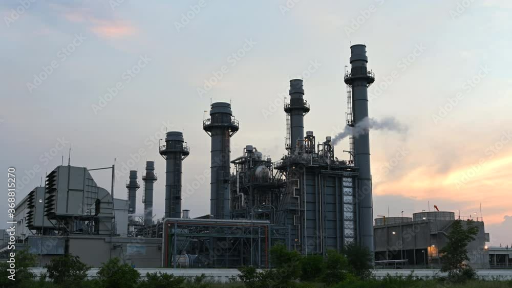 Time lapse Petrochemical plants or power plants.Oil refinery and Oil industry at twilight,sunset. Time lapse Petrochemical plants or power plants.Oil refinery and Oil industry at twilight,sunset.