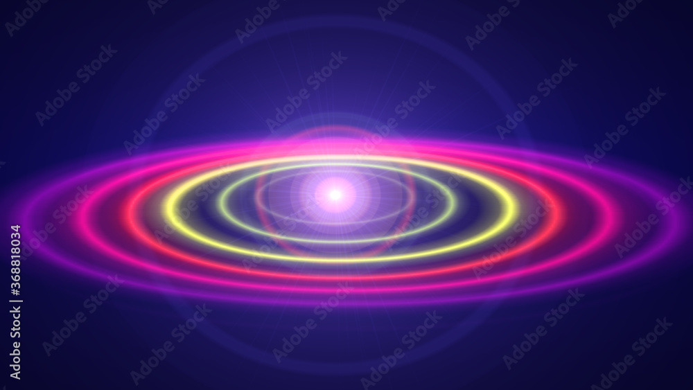 Naklejka premium Abstract atom color rings background