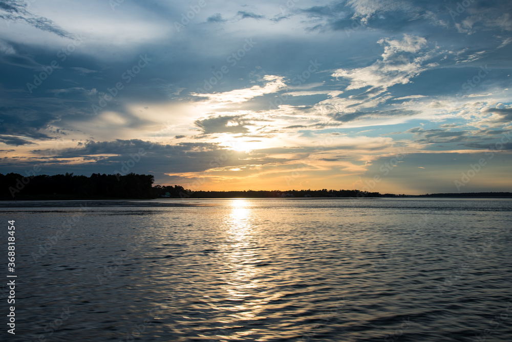 Fototapeta premium Sunset on Topsail Sound