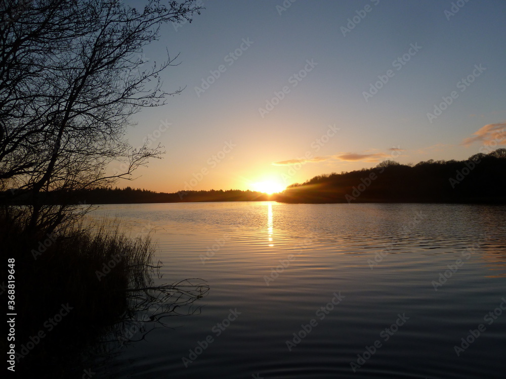 Sunset on Garadice Lake, Leitrim, ireland