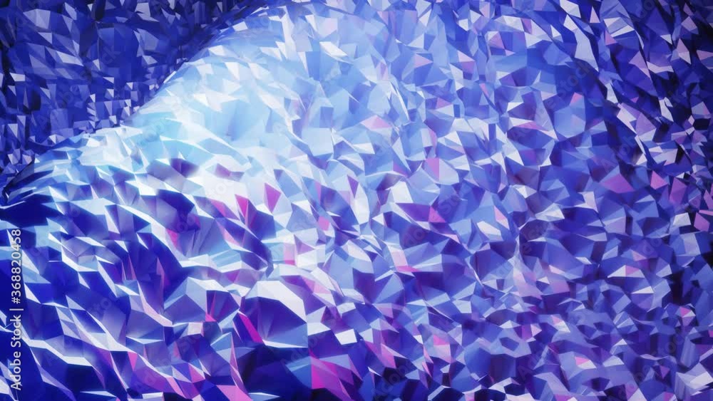 stylish creative abstract low poly background in 4k. Abstract waves move on glossy surface in loop. Smooth soft seamless animation. Simple minimalistic geometric bg. Blue gradient color stylish creative abstract low poly background in 4k. Abstract waves move on glossy surface in loop. Smooth soft seamless animation. Simple minimalistic geometric bg. Blue gradient color