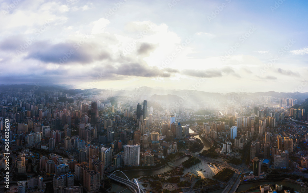 Aerial view of modern city
