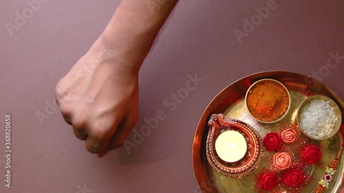 Tying rakhi for raksha bandhan festival india stock footage. photo