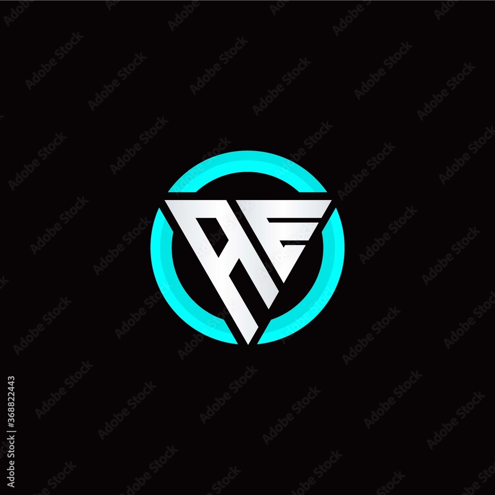 A E initial logo modern triangle with circle A E initial logo modern triangle with circle