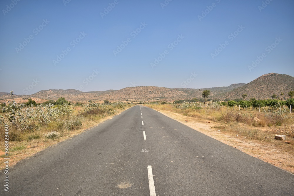 road in the Indian desert