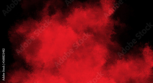 Red Fog or smoke color isolated background for effect, text or copyspace.