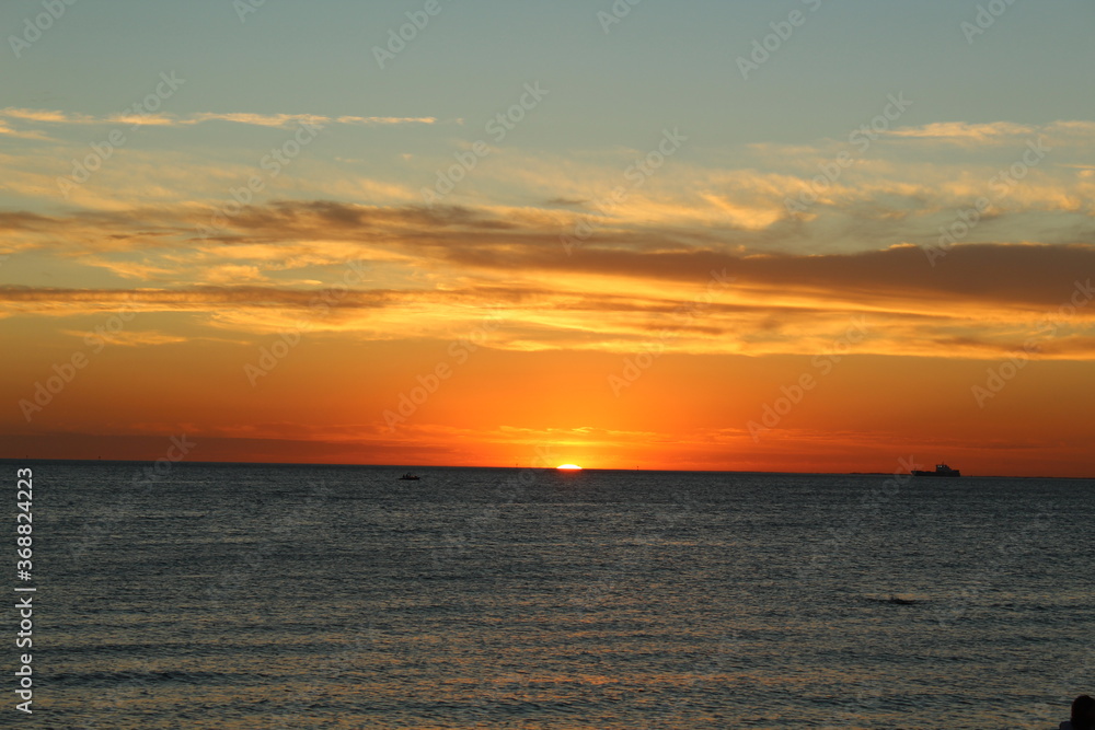 Sunset St Kilda beach, Melbourne,  Australia