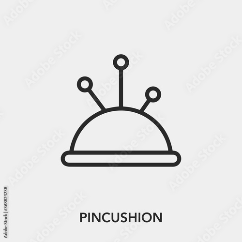 pincushion icon vector sign symbol