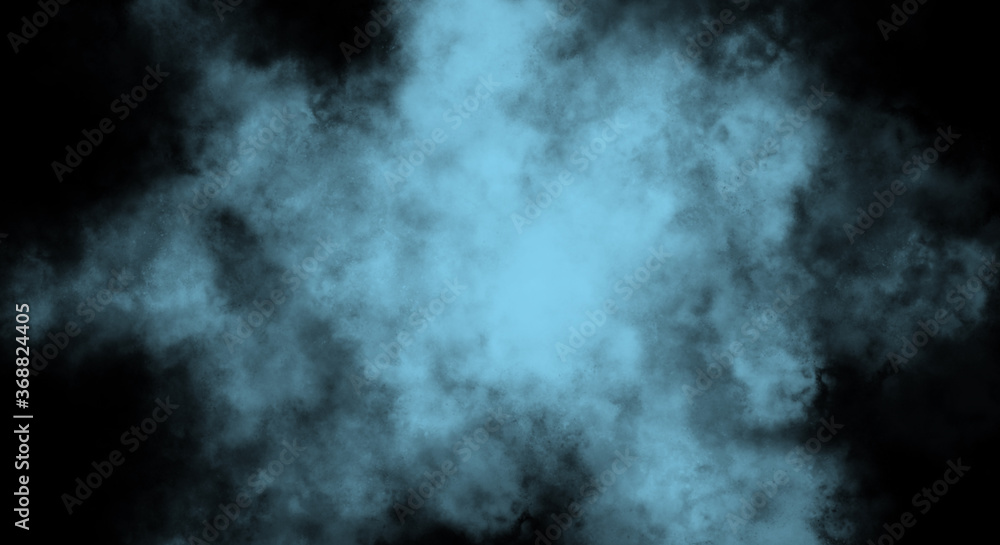 Baby Blue Fog or smoke color isolated background for effect, text or copyspace.