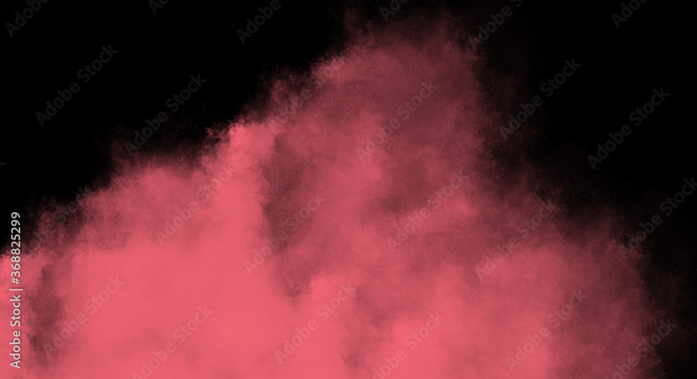 Coral Fog or smoke color isolated background for effect, text or copyspace.