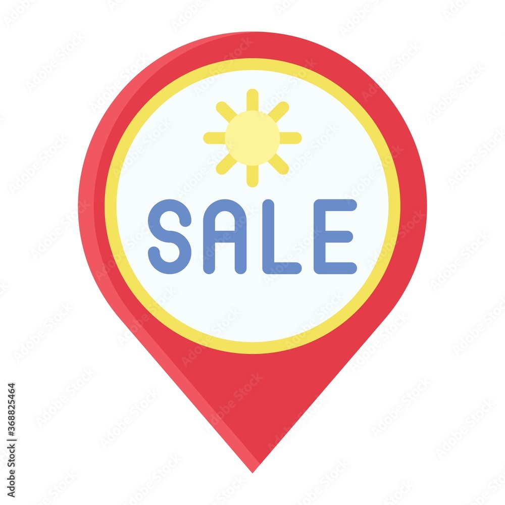 Location pin icon, Summer sale related vector Location pin icon, Summer sale related vector