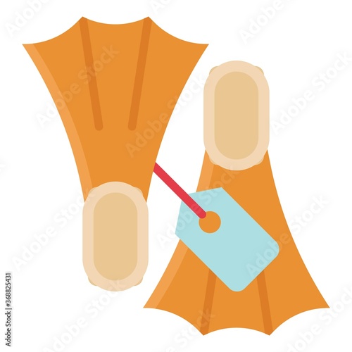 Swim fins icon, Summer sale related vector