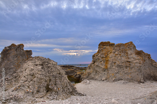 Raukgebiet Digerhuvud auf Gotland in Schweden 