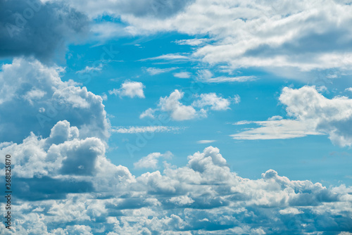 Fototapeta Naklejka Na Ścianę i Meble -  Beautiful blue sky with clouds. Landscape background.