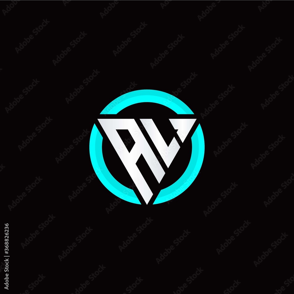 A L initial logo modern triangle with circle A L initial logo modern triangle with circle
