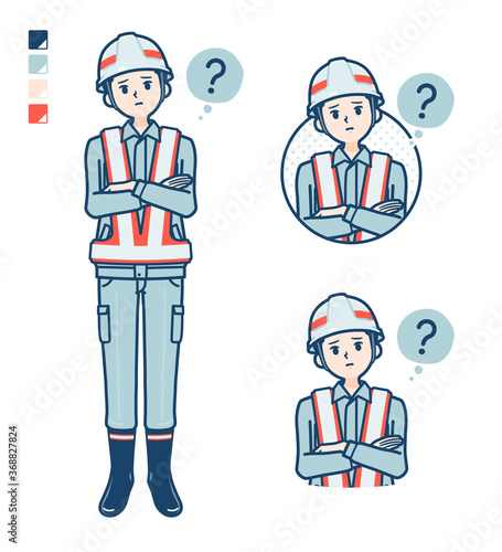 simple reflection vest man_Question-pose