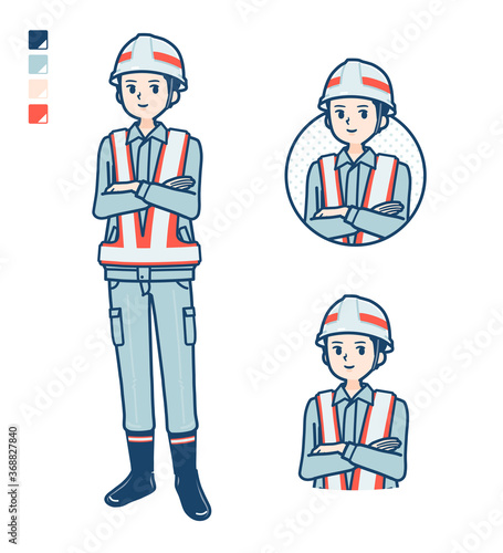 simple reflection vest man_relax-pose
