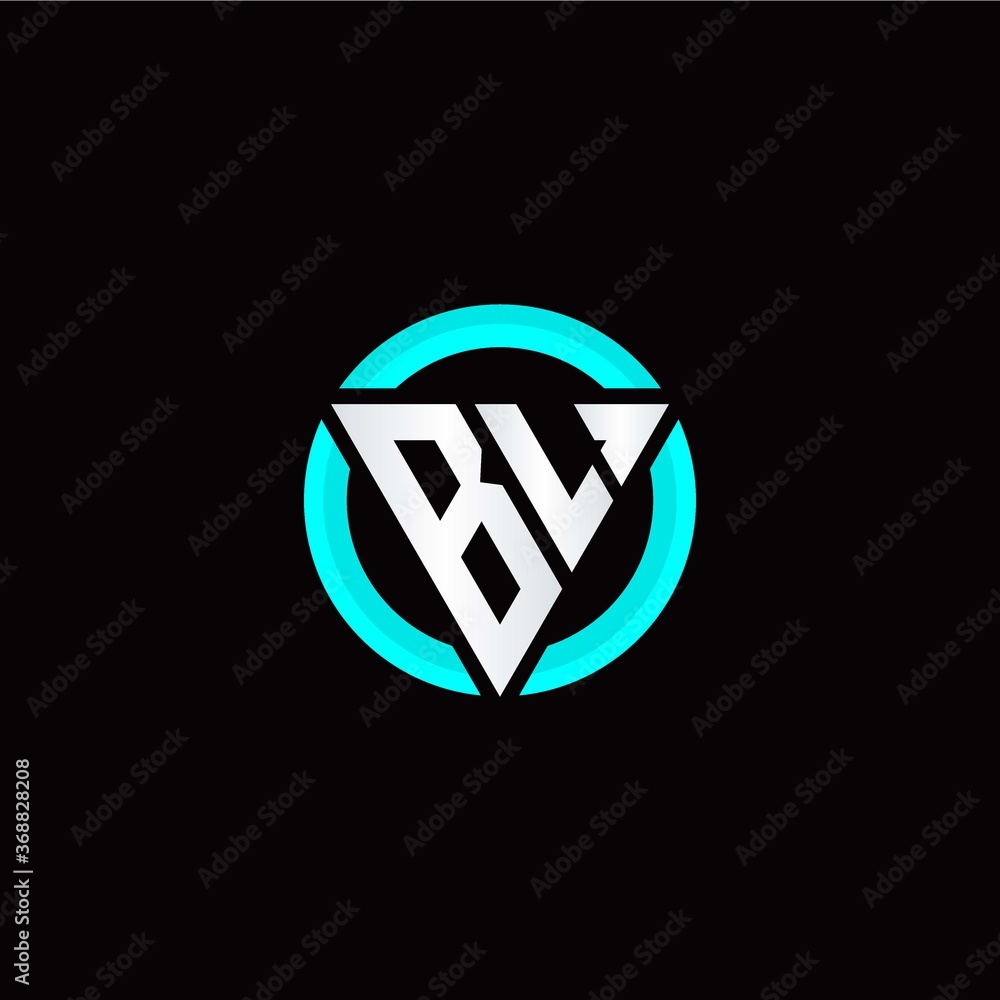 B L initial logo modern triangle with circle B L initial logo modern triangle with circle