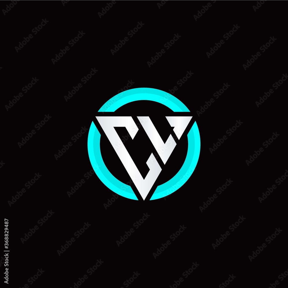 C L initial logo modern triangle with circle C L initial logo modern triangle with circle