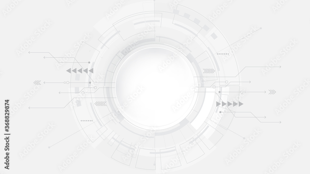 Grey white Abstract technology background,Hi tech digital connect, communication, high technology concept, science, technology background