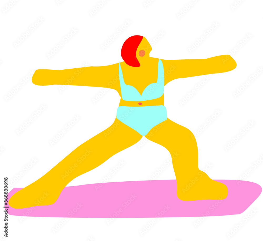 yoga women body bikiny sporty meditation zen symbol bold illustration yoga women body bikiny sporty meditation zen symbol bold illustration