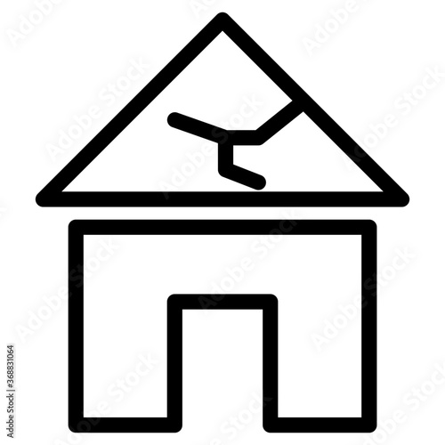 Broken house icon