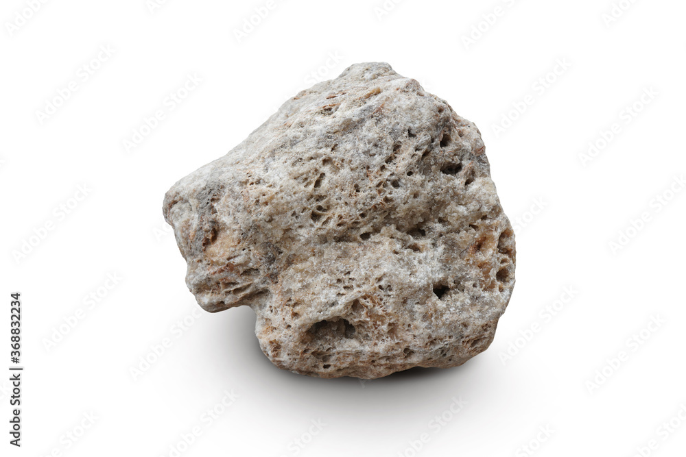 Obraz premium Calcite rock isolated on a white background.