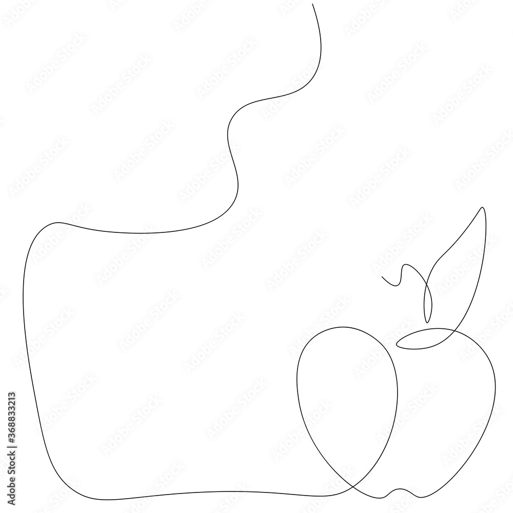 Apple on the white background. Vector illustration Apple on the white background. Vector illustration