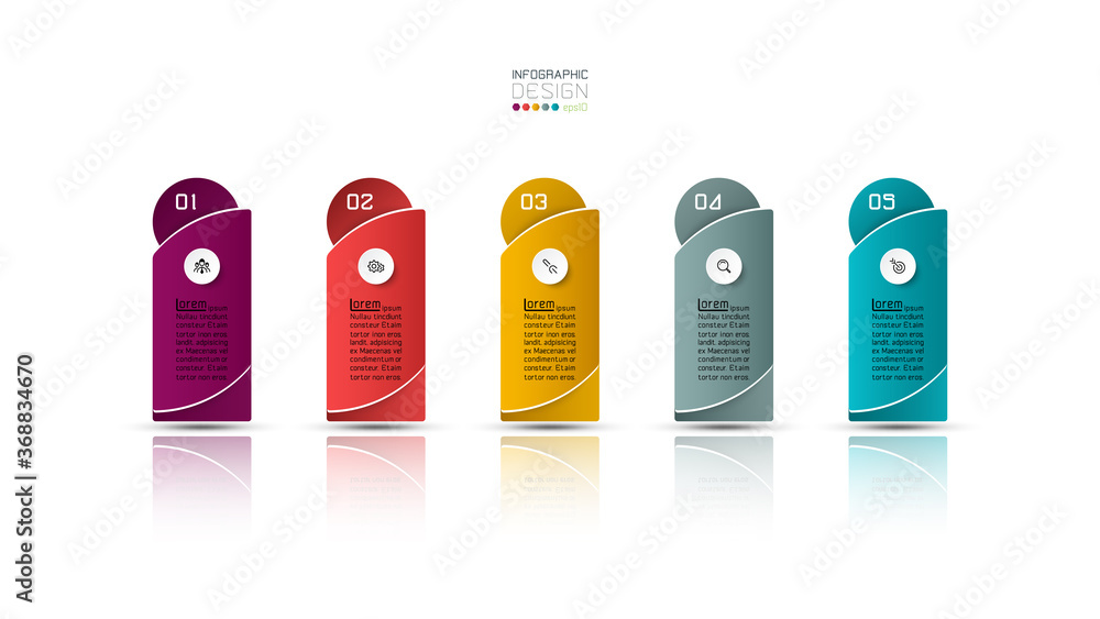 Vector new design of square has five option that can use presentation and choose to use with business marketing, vector infographic. Vector new design of square has five option that can use presentation and choose to use with business marketing, vector infographic.