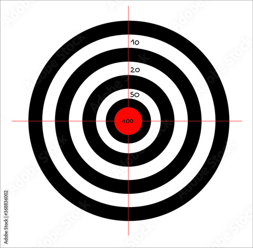 target dartboard ilustration black and white round 