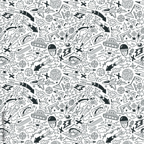 war - seamless pattern