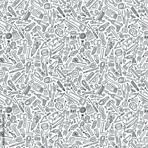 working tools - seamless vector pattern