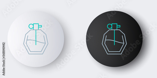 Line Perfume icon isolated on grey background. Colorful outline concept. Vector.