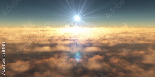 fly above clouds sunset landscape © aleksandar nakovski