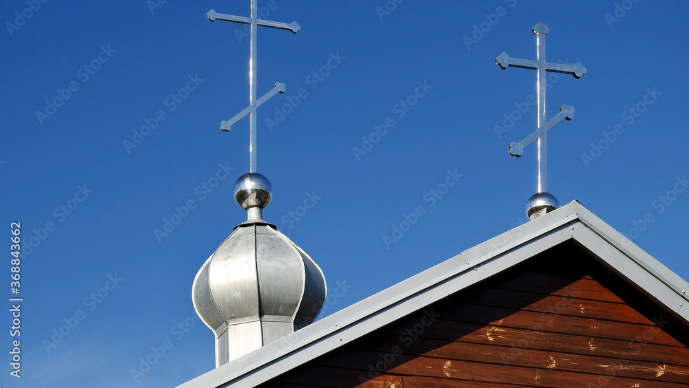 wooden cemetery temple consecrated in 1895 Orthodox church dedicated to Saint Michael the Archangel in Fasty in Podlasie, Poland wooden cemetery temple consecrated in 1895 Orthodox church dedicated to Saint Michael the Archangel in Fasty in Podlasie, Poland