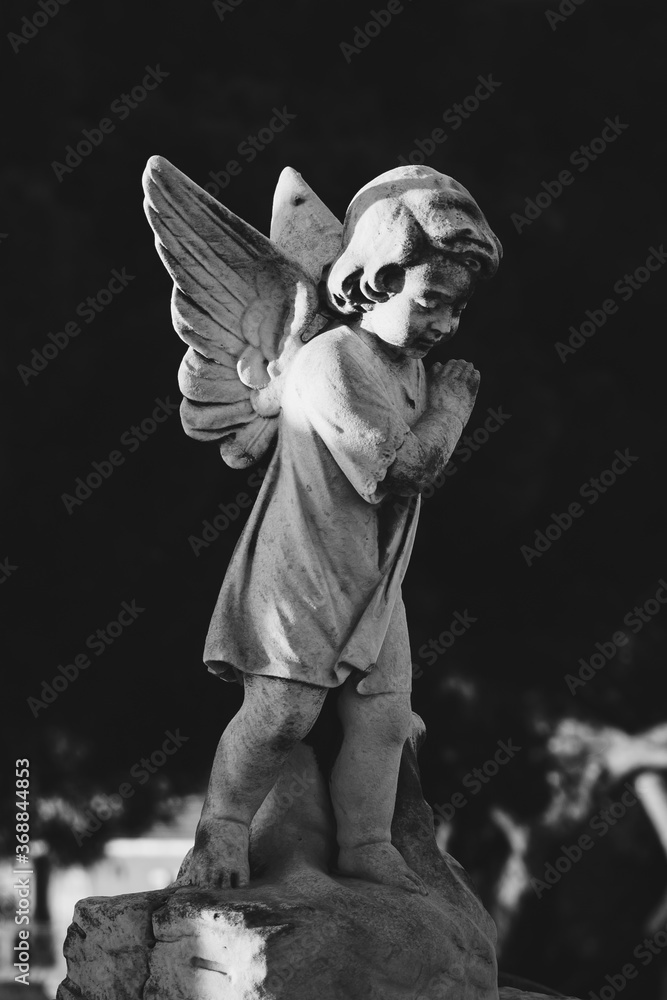 Crying Baby Angel Statue