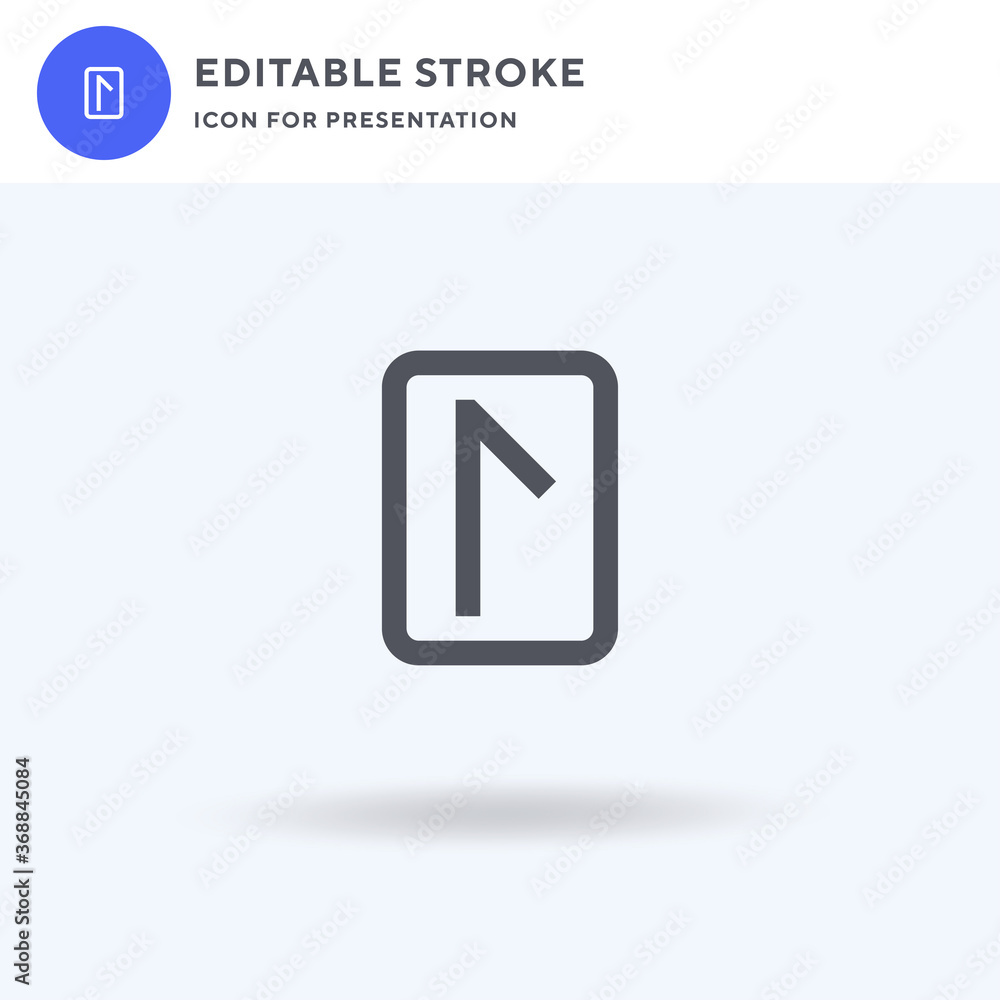 T Rune Icon Rune icon vector, filled flat sign, solid pictogram isolated on white ...
